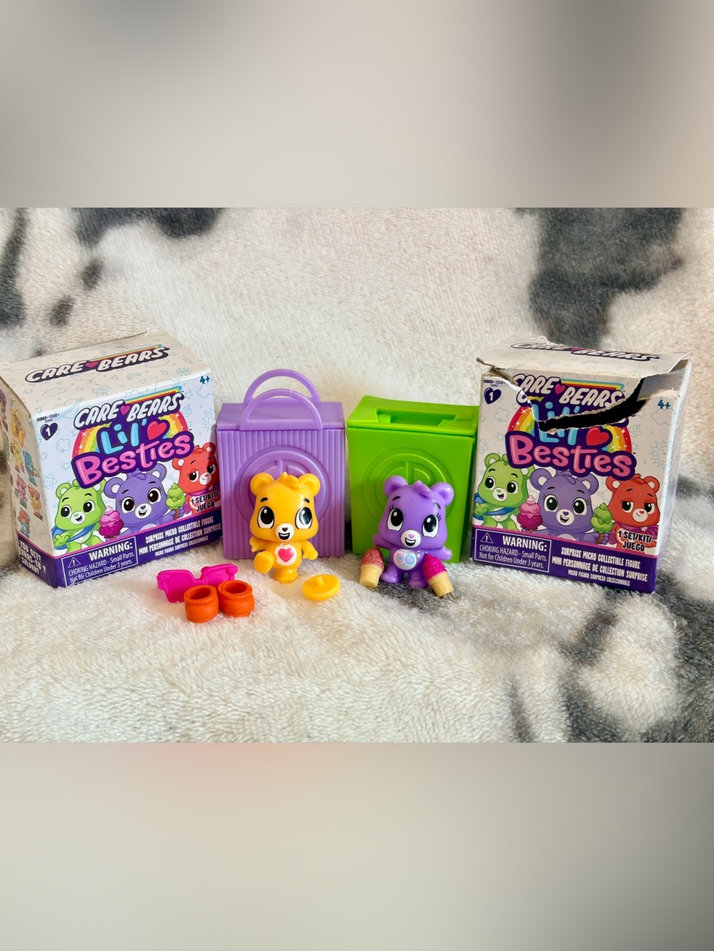 Care Bears (2023) Lil' Besties Surprise Micro Mini 1.5” Squishy Figures Lot of 2